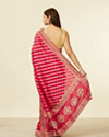 Mohey Women Rani Floral and Bel Buti Patterned Bridal Saree