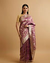 Mohey Women Purple Bel Buti Patterned Saree