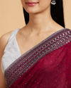 Mohey Women Wine Elegance Drape Saree