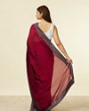 Mohey Women Mauve Wine Stone Embellished Saree