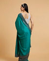 Mohey Women Rama Green Stone Embellished Saree image number 4