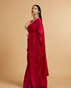 Mohey Women Rani Pink Bel Buti Embroidered Saree with Rhinestones