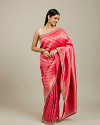 Mohey Women Radiant Rani Pink Saree