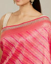 Mohey Women Radiant Rani Pink Saree