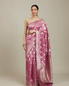 Purple Ikat Diamond Patterned Saree