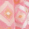 Pink Ikat Diamond Patterned Saree