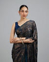 Mohey Women Ravishing Rama Green Georgette Saree