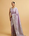Mohey Women Purple Buta Patterned Saree with Bel Buti Borders