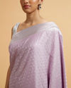 Mohey Women Purple Buta Patterned Saree with Bel Buti Borders