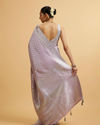 Mohey Women Purple Buta Jaal Patterned Saree with Rhinestone Work