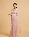 alt message - Mohey Women Pink Enchantress Organza Saree image number 2