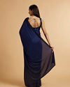 Mohey Women Indigo Blue Rhinestone Embellished Saree
