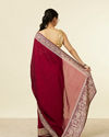 alt message - Mohey Women Royal Wine Doli Baraat Patterned Saree image number 2