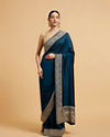 Teal Green Doli Baraat Patterned Saree