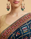 Mohey Women Glistening Blue Saree