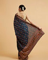 Mohey Women Glistening Blue Saree image number 4