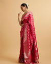 alt message - Mohey Women Rani Bandhani Print Jaal Patterned Saree image number 2