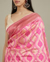 Mohey Women Pink Elegance Saree