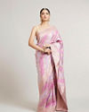 Orchid Purple Bel Patterned Saree with Floral Borders