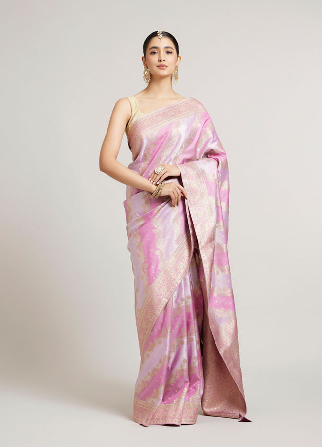 alt message - Mohey Women Majestic Purple Elegance Saree image number 0