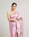 alt message - Mohey Women Majestic Purple Elegance Saree image number 1