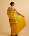 Mohey Women Mustard Yellow Floral Buta Patterned Saree