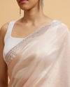 Mohey Women Dusty Pink Saree with Stone Embellishments