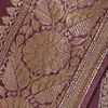 Dark Purple Floral Patterned Saree