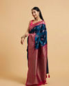 Mohey Women Elegant Blue Saree