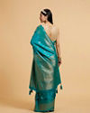 Mohey Women Rama Green Saree with Paisley and Buta Motifs