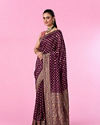 Mohey Women Wine Hue Magnificence Saree
