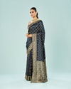 Mohey Women Enchanting Indigo Blue Saree