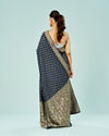 Mohey Women Enchanting Indigo Blue Saree