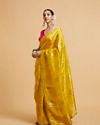 Mohey Women Effulgent Mustard Satin Saree