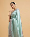 alt message - Mohey Women Enchanting Light Blue Saree image number 1