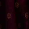Wine Red Floral Buta Jaal Patterned Saree with Bel Buti Borders