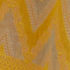 Sunshine Yellow Chevron Patterned Saree with Intricate Borders