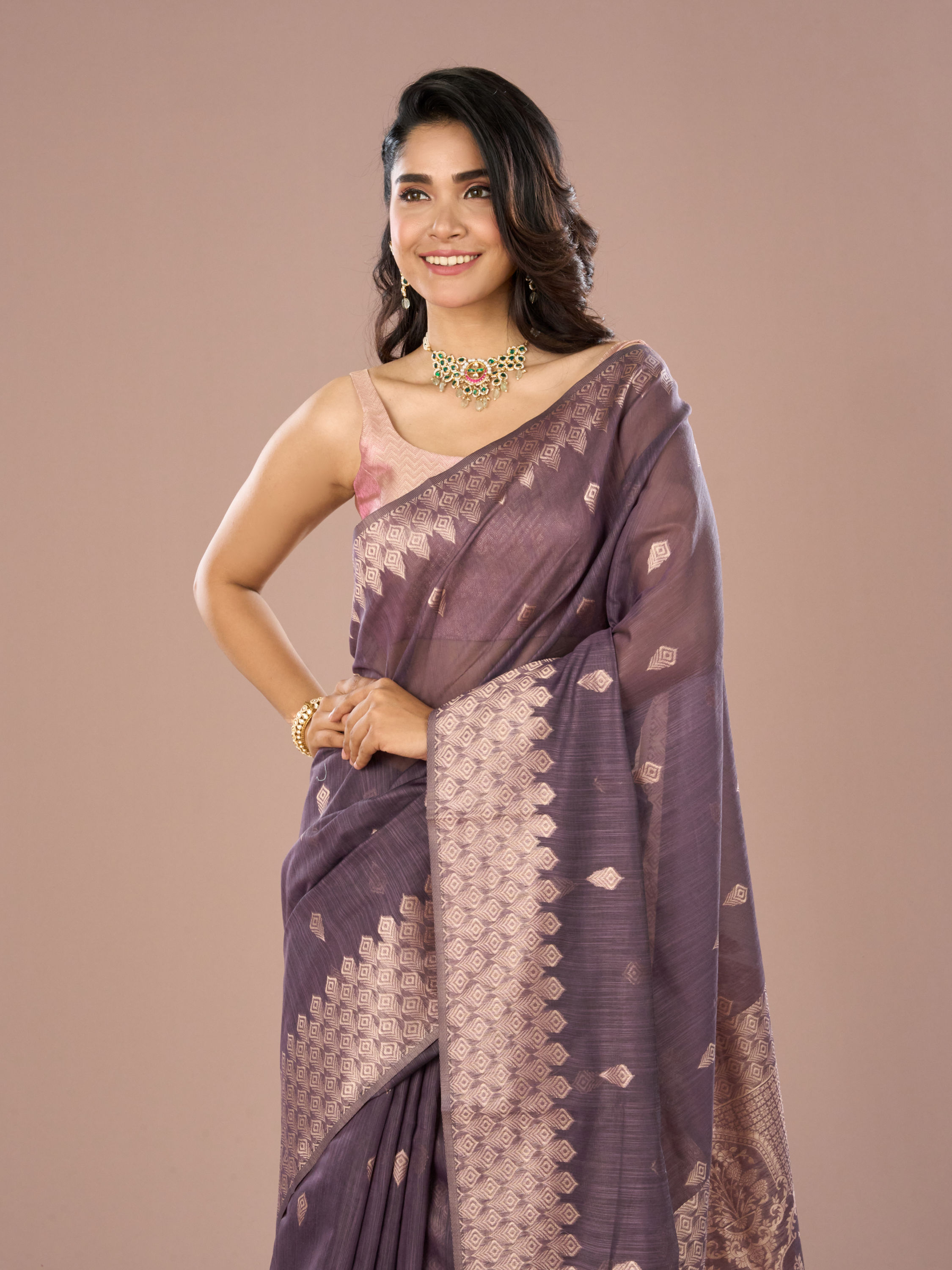 Mohey Women Purple Enchantment Saree