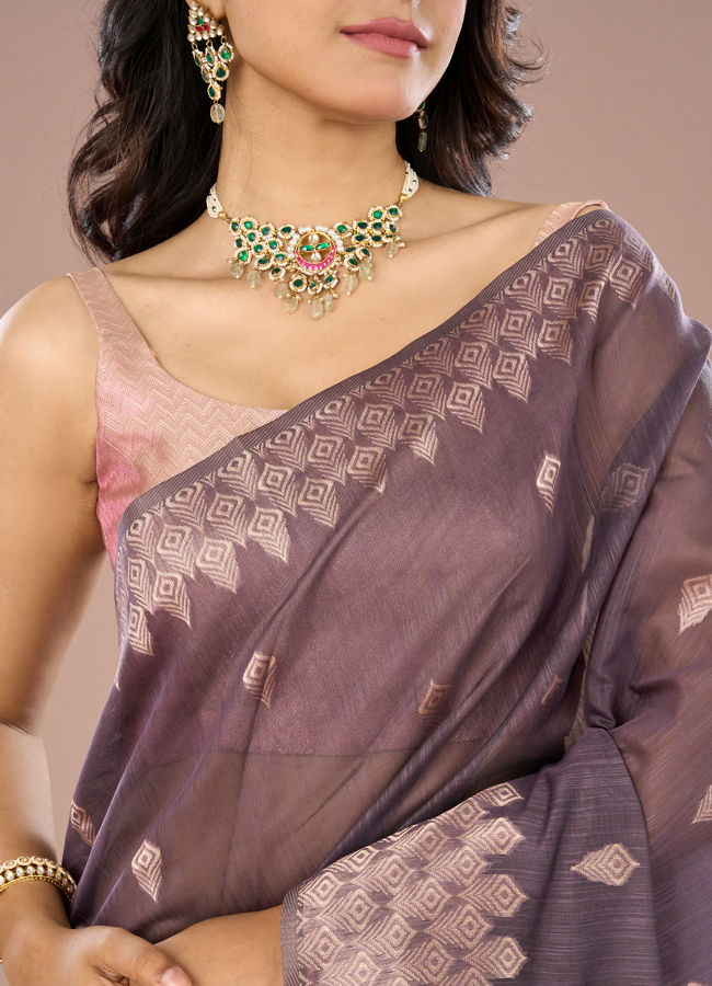Mohey Women Purple Enchantment Saree
