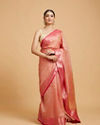 alt message - Mohey Women Elegant Pink Saree image number 0