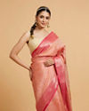 alt message - Mohey Women Elegant Pink Saree image number 1