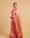 alt message - Mohey Women Elegant Pink Saree image number 2