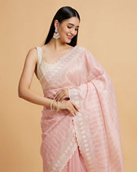 Mohey Women Pink Elegance Saree
