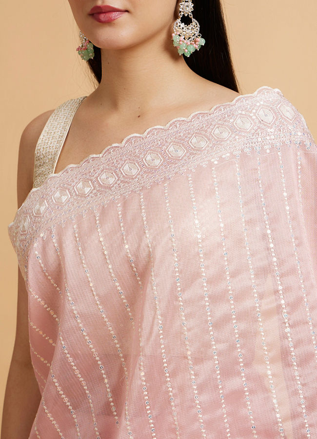 Mohey Women Pink Elegance Saree