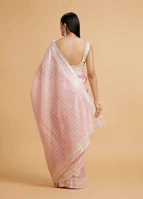 Mohey Women Pink Elegance Saree image number 4