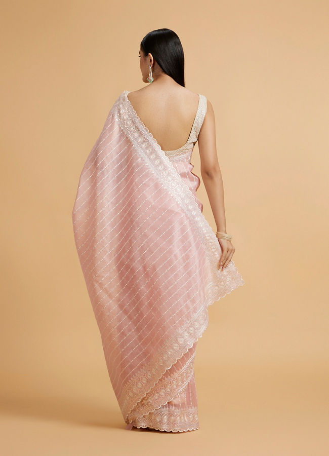 Mohey Women Pink Elegance Saree image number 4