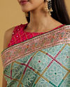 Mohey Women Enchanting Sea Green Charm Saree image number 3