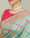 Mohey Women Enchanting Sea Green Charm Saree