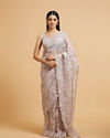 Soft Fawn Bel Buti Embroidered Saree with Sequin Work