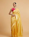 Mohey Women Golden Yellow Elegance Saree image number 0